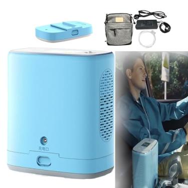 Imagem de KKSOUFX PortáTil De MáQuina De Ox, Concentrador PortáTil, Mini Gerador, Equipamento DoméStico Ox,90% ± 3% Uso En Carro E Viagens,Com Bateria 5000/10000 mah