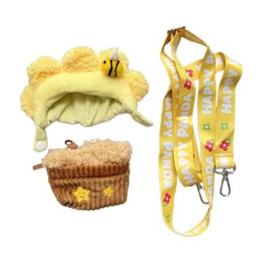 Imagem de TTETTZ Boneca de Pelúcia Bolsa Trajes Moda Educacional Presentes de Aniversário para Crianças Decoração Faça Você Mesmo Acessórios Vestir Pingente Bolsa de B, Bolsa Flor Amarela