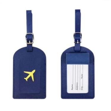 Imagem de Tag De Mala Identificador De Mala - Couro Plutônio Premium - Viagem, A