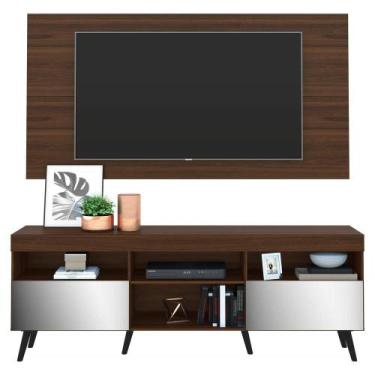 Imagem de Rack com Painel e Suporte TV 65" Retrô com Espelho Flórida Multimóveis