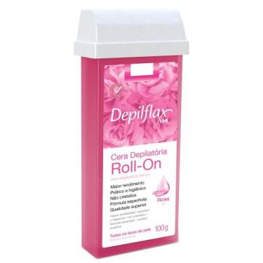 Imagem de Cera refil roll on depilação depilflax rosa 100g