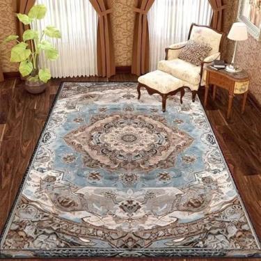 Imagem de Estilo retrô de luxo sala de estar tapete quarto tapetes macios antiderrapantes fofos grande área vestiário tapetes, SY1737, TD, 300x400CM