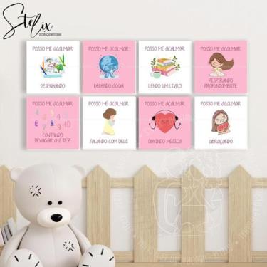 Imagem de Quadros Educativos Para Menina Posso Me Acalmar Pedagógico - Stelix - 