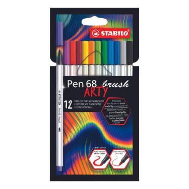 Imagem de Caneta Hidrográfica Stabilo Pen 68 Brush Arty 12 cores, Stabilo-568-12