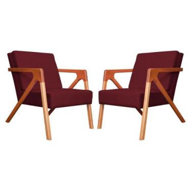 Imagem de Kit 02 Poltronas Decorativas Monalisa para Recepção Suede Cores - DS E