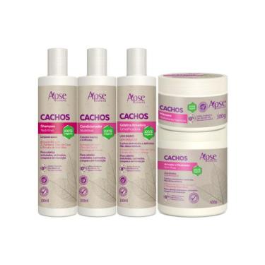 Imagem de Kit Apse Shampoo, Condicionador, Gelatina, Máscara 300g E Ativador 500