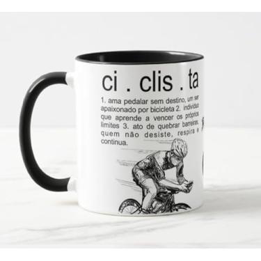 Imagem de Caneca Ciclista Ciclismo Bike Pedal - Significado Ciclista Int Preto
