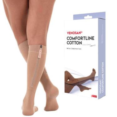 Imagem de Meia De Compressão 3/4 Venosan Ziper Comfortline Cotton 20-30, P