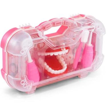 Imagem de Maleta Dentista Infantil Educativo Verde/rosa - Paki Toys, Rosa