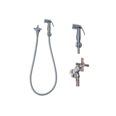 Imagem de Kit 4 Duchas Higiênica Luxo Cromada Completa efrac14 Volta Civitt