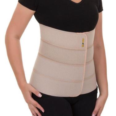 Imagem de Faixa Cinta Abdominal Pós Operatório Elástica 4 Gomos GG GGE Bege Arti