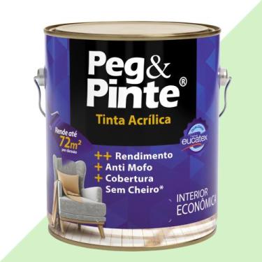 Imagem de Tinta Acrílica para Parede Peg e Pinte 3,6L Eucatex, Verde Piscina
