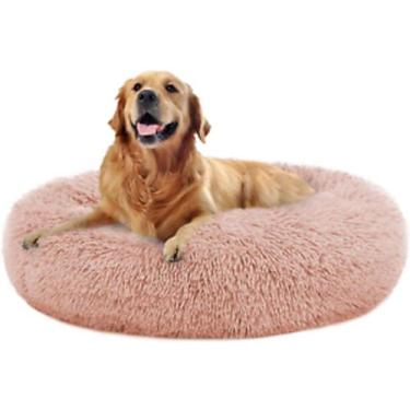 Imagem de cama de luxo pet rosa  antistress lançamento - Mkshoppingbr