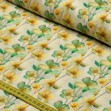 Imagem de Tecido Estampado para Patchwork - Clube Mais Criativo : Floral Verde 8