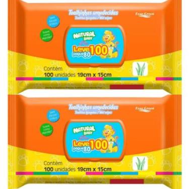 Imagem de Toalha Umedecida Natural Baby leve 100 Pague 80 Flip Top Espeial, 2uni
