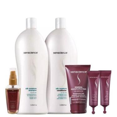 Imagem de Senscience Silk Moisture Duo 1L Renewal Mask 150ml CPR Tratamento Reco