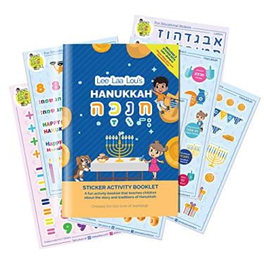 Imagem de Lee Laa Lou, Hanukkah Sticker Activity Booklet. Fun, Educational Activity for Kids. Colouring, Writing, Spelling, Drawing, Arts and Crafts and More. 200 Plus Stickers 5.5x8.5 in 12 Pages