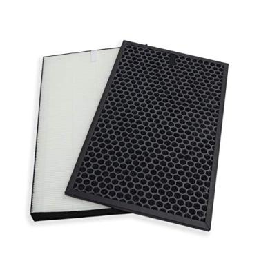 Imagem de PUREBURG Conjunto de filtros HEPA verdadeiros de substituição compatível com purificadores de ar de plasmacluster Sharp FPK50UW FP-K50U, peça FZ-K50HFU FZ-K50DFU, H13 Carvão ativado 2 em 1,