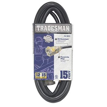 Imagem de Woods 32472 12/3 15 pés SJTOW cabo de extensão iluminado para uso interno/externo, preto, 1 pacote, pés