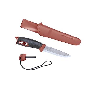 Imagem de Faca para uso externo Morakniv Companion Spark com lâmina fixa de 9,5 cm, vermelha, tamanho único (M-13571)