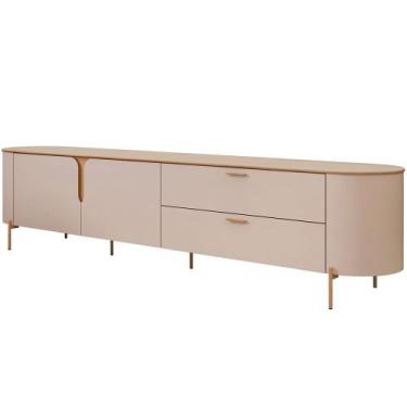Imagem de Rack Para Sala de Estar TV 75 Pol Orgânico Dion D05 Off White - Lyam D