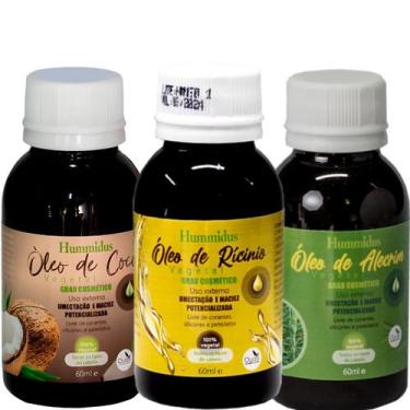 Imagem de Combo de Oleo Capilar Alecrim + Óleo de  Coco +  Ricino 60ml - Hummidu