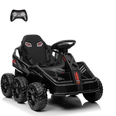 Imagem de Mini Kart Elétrico Infantil 24V Baby Style Veiculo Motorizado Bateria Recarregável 4 Motores com Controle Remoto Luz e Som Suporte MP3 Estrutura Robusta Segurança e Diversão (Preto)