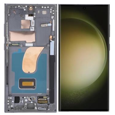 Imagem de Tela de 6,7 polegadas para S23 Ultra 5G SM-S918U, LED digitalizador de tela tátil de repuesto Kit de montagem com marco e ferramenta de reparo (Verde)