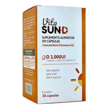Imagem de Vitamina D3 Colecalciferol VITASUN D 1.000UI/cap 30 cápsulas - MERCOFA