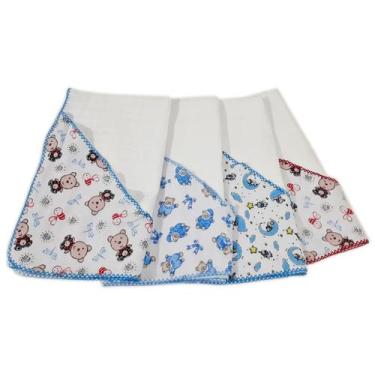 Imagem de Fralda Grande Quadriculada Com Capuz Estampado 68x78cm - Dugu, Masculi