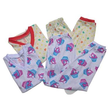 Imagem de Kit 10 Pijamas Infantil Menino Menina Inverno Longo - Empório da Roupa