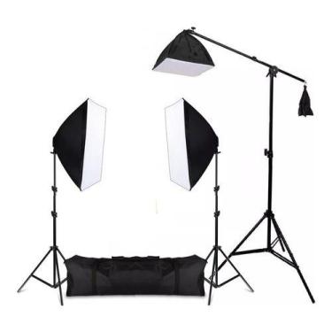 Imagem de Kit Soft-box Girafa 3 50x70 Luz Continua 5500k C/nf Youtuber - Mr Vend