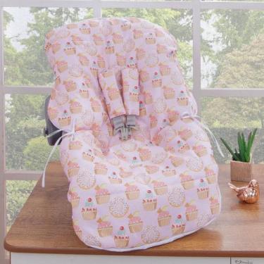 Imagem de Capa de Bebê Conforto Estampada - Miguel Baby, Rosê