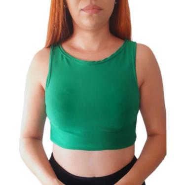 Imagem de Atacado kit com 6 cropped regata básico liso top fitness sem bojo - DE