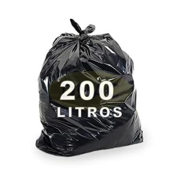 Imagem de Saco de Lixo Reforçado Preto 200 Litros com 100 unidades - Casa Limpa