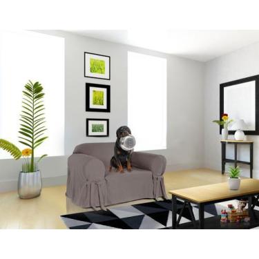 Imagem de Capa De Sofá De 1 Lugar Com Laços Ajustáveis Em Gorgurão - NIRVANA, Gr