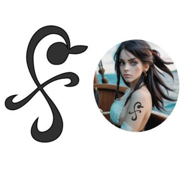 Imagem de Tatuagem temporária One Piece Nami cosplay anime preto - 3i