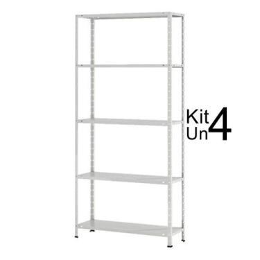 Imagem de Kit 4 Estante Aço 5 Prateleiras Suporta 100Kg 10071 - W3