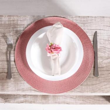 Imagem de Jogos Americano De Mesa Requinte Redondo Kit Com 12 Unidades Palha - T