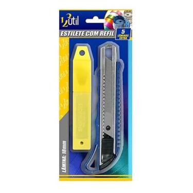 Imagem de Estilete Profissional 18mm Elite + 5 Lâminas Para Reposição - 123 Util