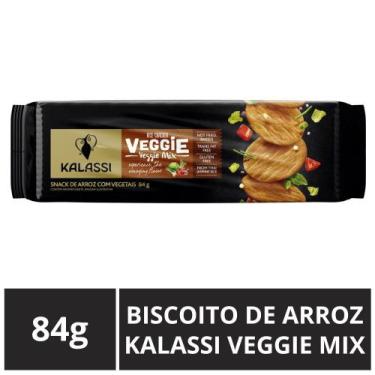 Imagem de Biscoito de Arroz, Kalassi Veggie, Mix Vegetais, Pacote 84g