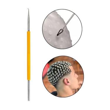 Imagem de Agulha para Reflexo e Mechas Cabo Emborrachado Cabelos Coloridos Moda 