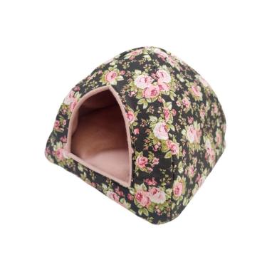 Imagem de Toquinha Porquinho Da India, Hamster Preto Estampa De Rosas