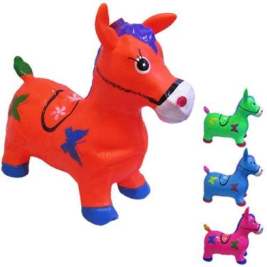 Imagem de Cavalinho upa upa de vinil inflavel com som colors 55x50cm - FU XING
