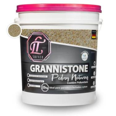 Imagem de Massa Para Efeito Pedras Naturais Grannistone 25 Kg - LT Shiner, Praia