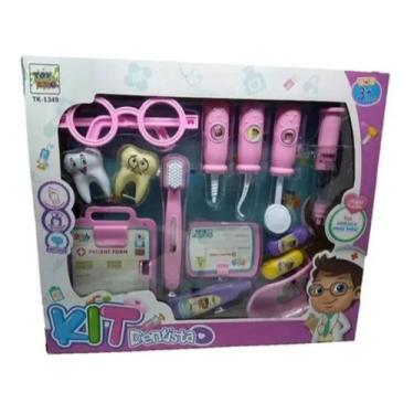 Imagem de Kit Brinquedo Infantil  Dentista Completo Com 14 Peças!! - DM TOYS