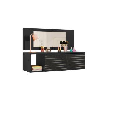 Imagem de Penteadeira Suspensa P/ Quarto Salão De Beleza Maquiagem C/ Espelho 1 Gaveta 1 Nicho Joy