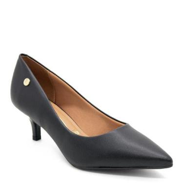 Imagem de Sapato Scarpin Salto Baixo Feminino Vizzano 1122.828 Preto, 35, Preto