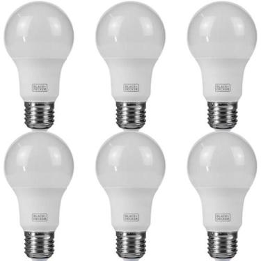 Imagem de Kit 6 unidades - black & decker lâmpada led bulbo a60 9w 4000k 100-240