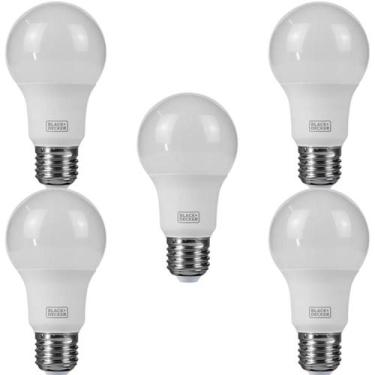 Imagem de Kit 5 unidades - black & decker lâmpada led bulbo a60 9w 4000k 100-240